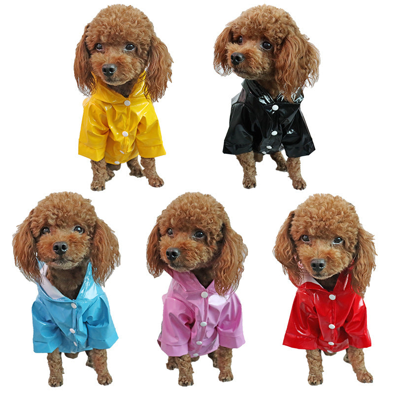 Pet Raincoat with Reflective Strips, Thickened Waterproof Raincoat for Small and Medium Dogs