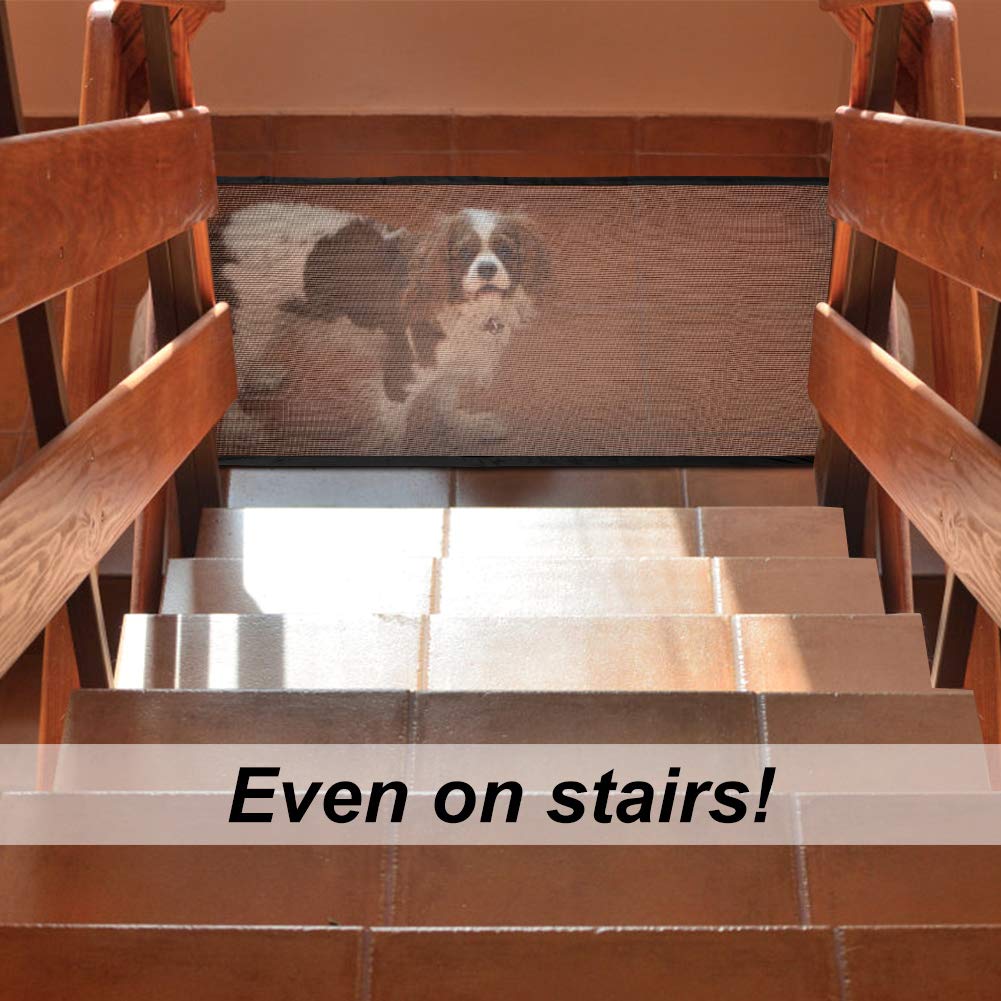 Pet Zipper  Barrier Fences Portable Folding Breathable Mesh Dog Gate Pet Separation Guard Isolated Fence Dogs