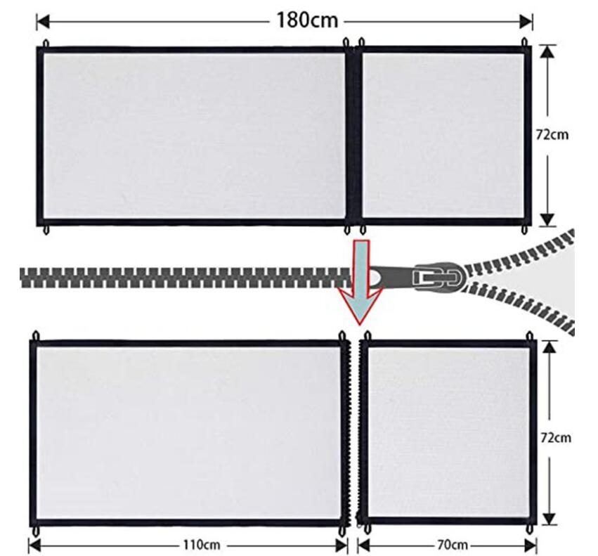 Pet Zipper  Barrier Fences Portable Folding Breathable Mesh Dog Gate Pet Separation Guard Isolated Fence Dogs
